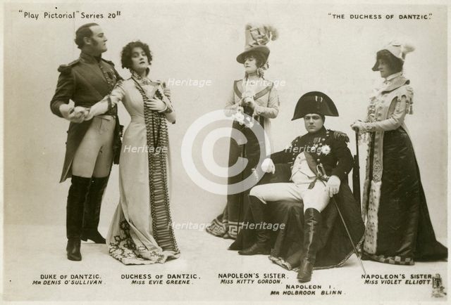 Members of the cast of "The Duchess of Dantzic", c1903. Creator: Raphael Tuck & Sons.