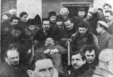 Members of the Central Committee carrying Lenin's coffin, 27 January, 1924