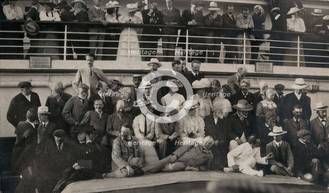 Members of the British Association on their way to South Africa, 1905. Creator: Mrs C Henderson.