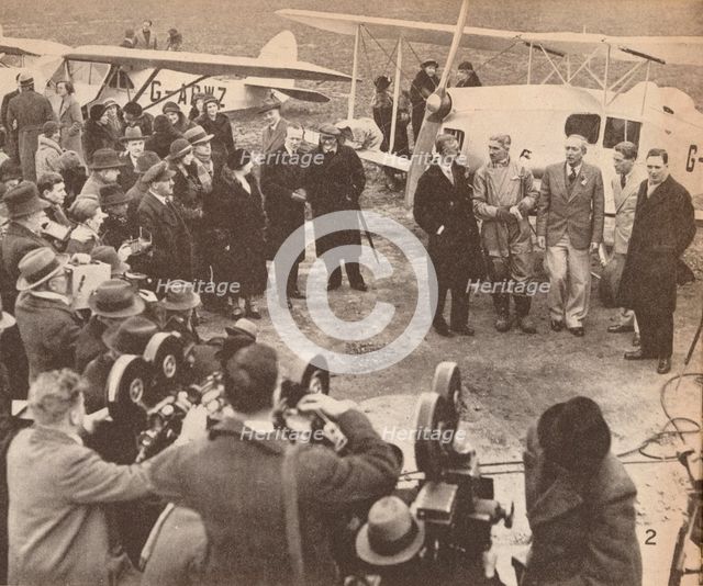 'Members of the Expedition at Heston Airport, February, 17, 1933, just before leaving for India', c1 Artist: Unknown.