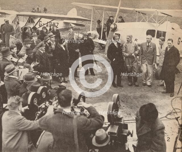 'Members of the Expedition at Heston Airport, February, 17, 1933, just before leaving for India', c1 Artist: Unknown.