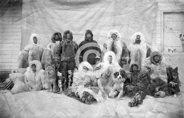 Members of the Expedition During the First Wintering, 1912. Creator: Nikolay Vasilyevich Pinegin.