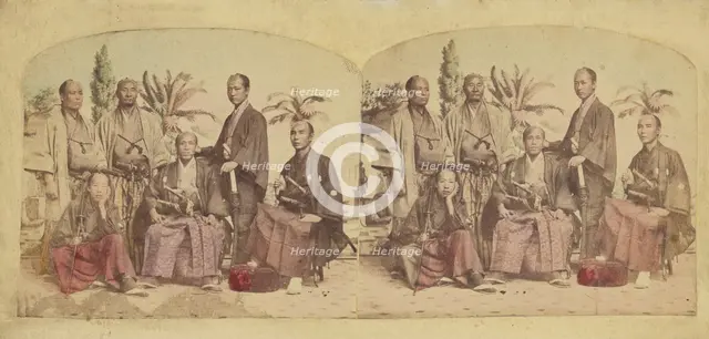 Members of the First Japanese Diplomatic Mission to the United States, negative 1860; print 1860s. Creator: Charles De Forest Fredricks.