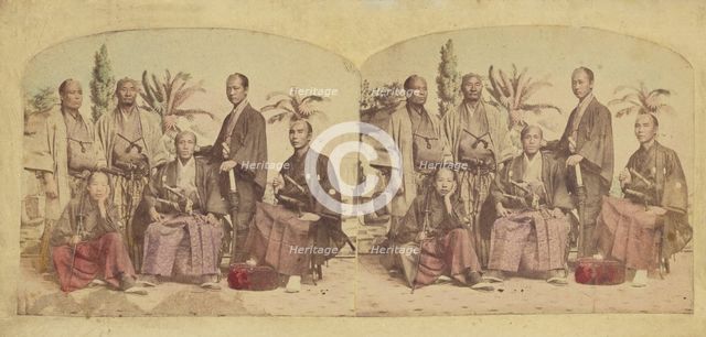 Members of the First Japanese Diplomatic Mission to the United States, negative 1860; print 1860s. Creator: Charles De Forest Fredricks.