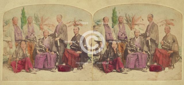 Members of the First Japanese Diplomatic Mission to the United States, negative 1860; print 1860s. Creator: Charles De Forest Fredricks.