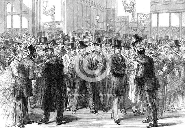 Members of the French National Assembly returning from Paris to Versailles, 1872. Creator: Unknown.