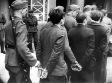 Members of the French Resistance being taken for execution after a trial, Paris, 14 April 1942