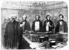 Members of the House of Commons Taking the Oaths, 1857. Creator: Unknown