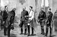 Members of the Labour Conference at Berlin presented to the Prince of Wales, 1890. Creator: R. Taylor