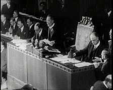 Members of the League of Nations Meeting in Geneva, 1926. Creator: British Pathe Ltd