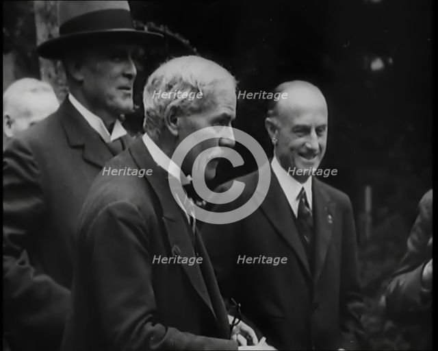 Members of the new National Government in the Garden of 10 Downing Street London..., 1931. Creator: British Pathe Ltd.
