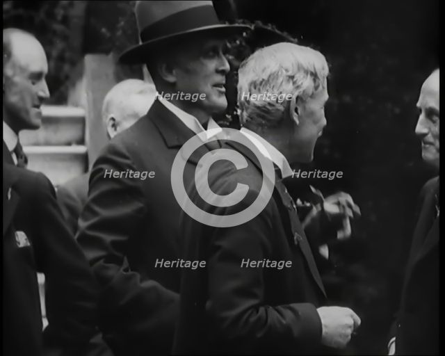 Members of the new National Government in the Garden of 10 Downing Street London..., 1931. Creator: British Pathe Ltd.