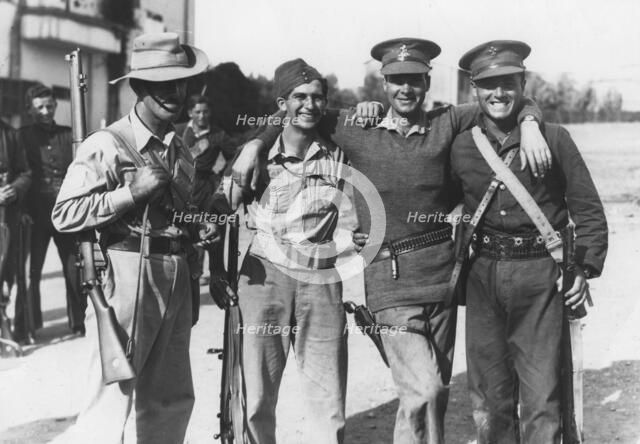 Members of the Special Night Squads in British Army uniform, Palestine, c1938-1939. Artist: Unknown