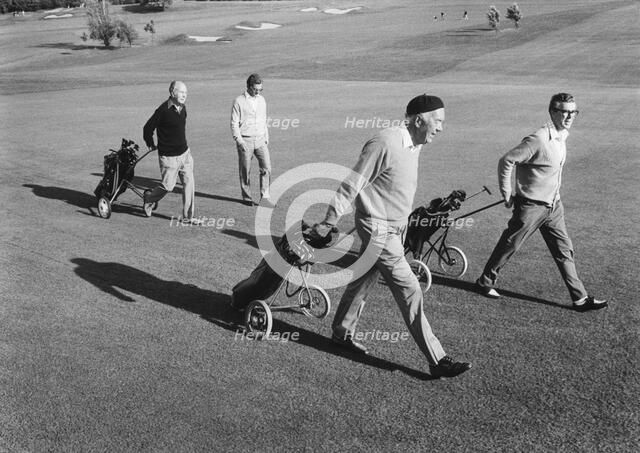 Members of the Swedish Royal Family on the golf course, Båstad, Sweden, 1973. Artist: Unknown
