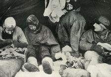 Members of the Polar Party Getting Into Their Sleeping-Bags c1911, (1913). Artist: Herbert Ponting