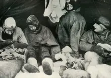 Members of the Polar Party Getting Into Their Sleeping-Bags c1911, (1913). Artist: Herbert Ponting