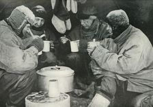 Members of the Polar Party Having A Meal in Camp c1911, (1913)