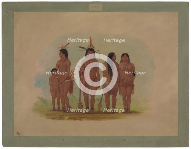 Members of the Payaguas Tribe, 1854/1869. Creator: George Catlin.