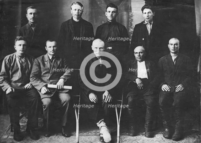 Members of the partisan detachment P.K. Lubkova, 1920s. Creator: Unknown.