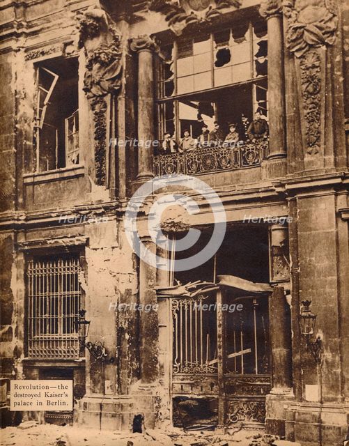 Members of the People's Marine Division on the Balcony of the City Palace, December 1918, 1918, (193 Artist: Unknown.