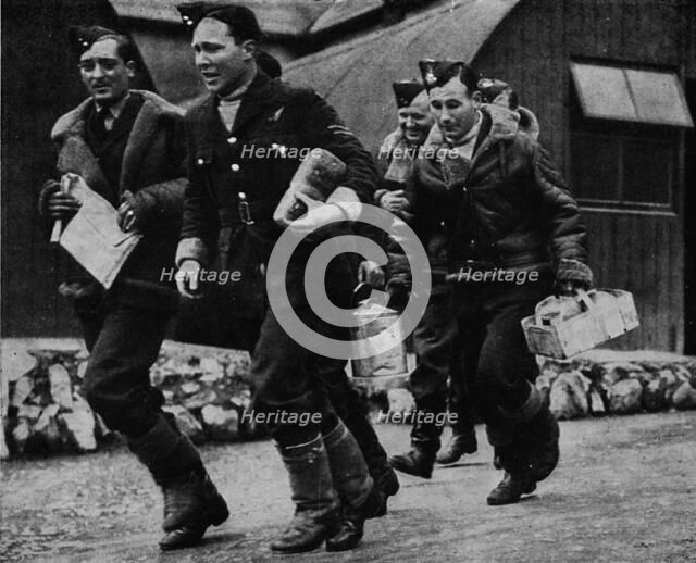 Members of the RAF ready for action during World War II, c1940 (1943). Artist: Unknown.