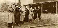 Members of the WRNS at revolver practice, 1915, (1935). Creator: Unknown