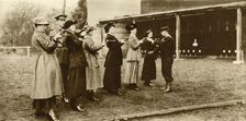 Members of the WRNS at revolver practice, 1915, (1935). Creator: Unknown
