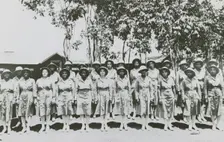 Members of an African American company of the Women's Army Auxiliary Corps lined up..., 1939 - 1945. Creator: Office of War Information