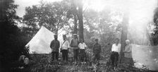 Members of an Expedition at Base Camp, 1920-1929. Creator: Mikhail Alekseevich Pavlov