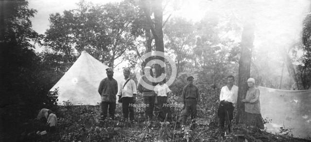 Members of an Expedition at Base Camp, 1920-1929. Creator: Mikhail Alekseevich Pavlov.