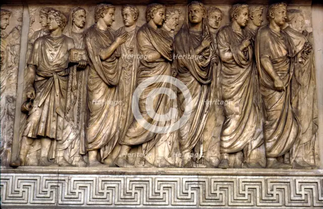 Members of Augustan family, Ara Pacis, 'Altar of Peace', Rome, 13 BC. Artist: Unknown.