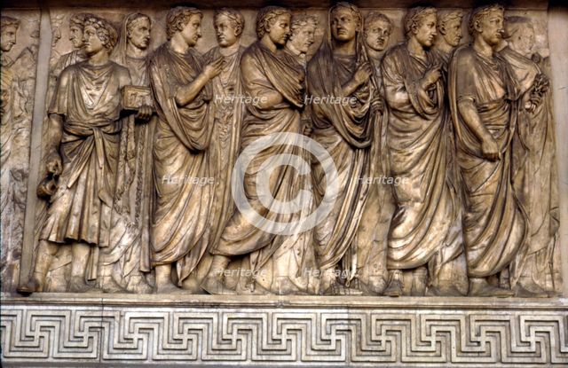 Members of Augustan family, Ara Pacis, 'Altar of Peace', Rome, 13 BC. Artist: Unknown.