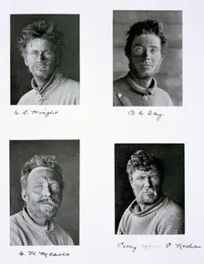 Members of Captain Scott's Antarctic expedition, 1910-1913. Creator: Herbert Ponting