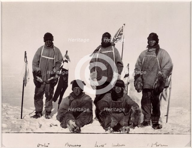 Members of Scott's expedition to the South Pole, 1912. Creator: Henry Bowers.