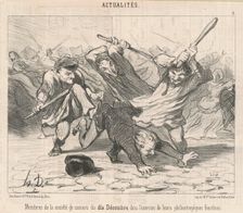 Membres de la société de secours du Dix-Décembre ..., 19th century. Creator: Honore Daumier