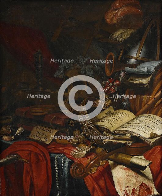 Memento mori. Artist: Vinne, Vincent Laurensz, van der (1629-1702)