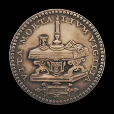 Memento Mori [reverse], 1571. Creator: Jacques Jonghelinck