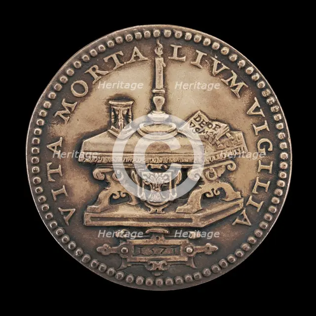 Memento Mori [reverse], 1571. Creator: Jacques Jonghelinck.