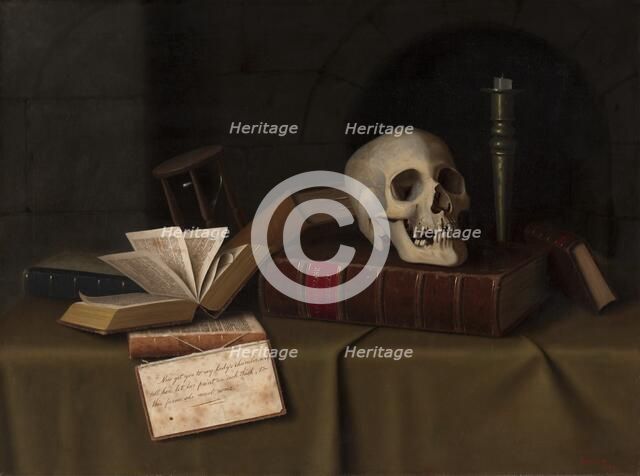 Memento Mori, "To This Favour", 1879. Creator: William Michael Harnett (American, 1848-1892).
