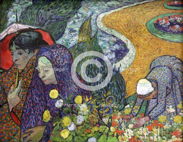 'Memory of the Garden at Etten (Ladies of Arles)', 1888. Artist: Vincent van Gogh