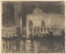Memory of Venice: the Palazzo Ducale and the Piazzetta, c. 1900-1920. Creator: Eugene Laurent Vail