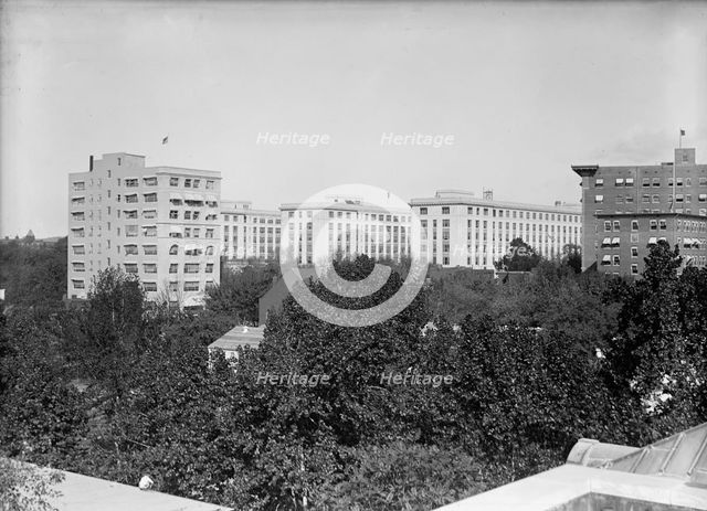 Memorial Continental Hall - View from Roof of Continental Hall Toward Interior Department..., 1917. Creator: Harris & Ewing.