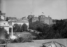 Memorial Continental Hall - View from Roof of Continental Hall Toward State, War, And Navy..., 1917. Creator: Harris & Ewing