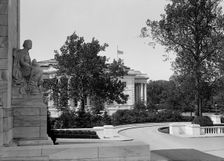 Memorial Continental Hall, National Headquarters of D.A.R. from Steps of Pan American Union, 1917. Creator: Harris & Ewing