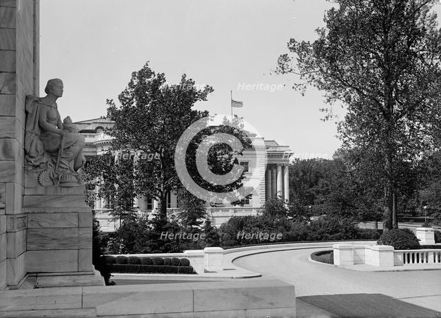 Memorial Continental Hall, National Headquarters of D.A.R. from Steps of Pan American Union, 1917. Creator: Harris & Ewing.