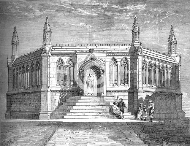'Memorial Chapel at Cawnpore', c1880. Artist: Richard Principal Leitch.