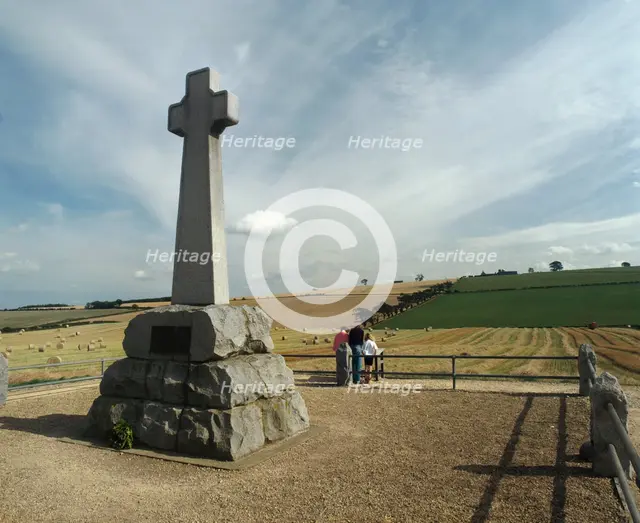 Memorial cross at Flodden Field, site of Battle of Flodden 1513, Northumberland, 1994. Artist: John Critchley