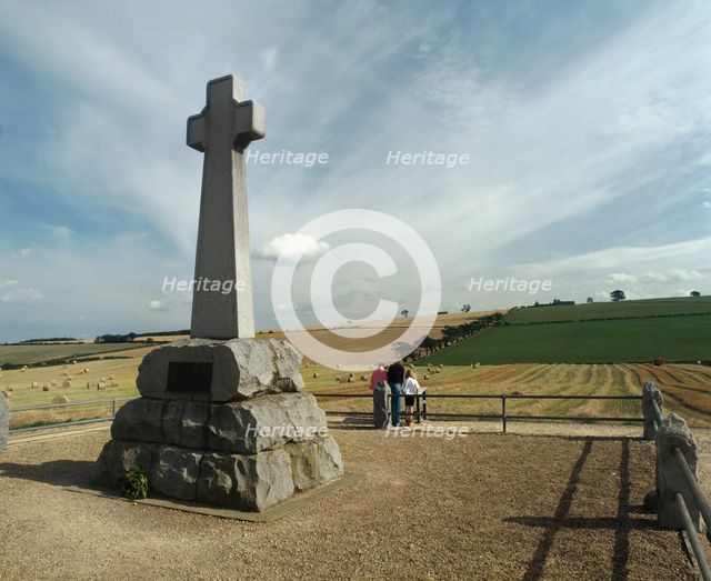 Memorial cross at Flodden Field, site of Battle of Flodden 1513, Northumberland, 1994. Artist: John Critchley