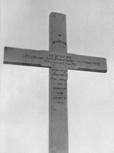 Memorial Cross Erected at Observation Hill to the Southern Party 1913. Artist: Frank Debenham