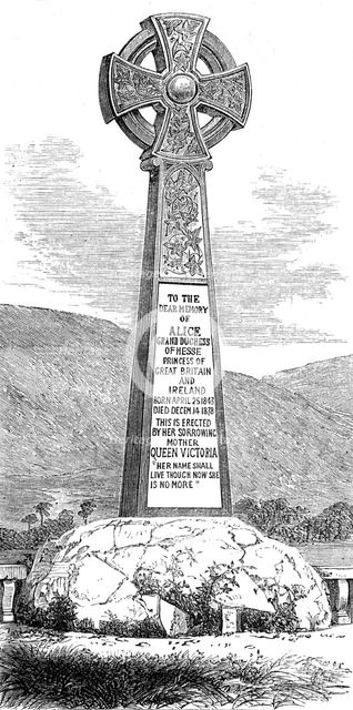 Memorial Cross of Princess Alice at Balmoral, 1880. Creator: Unknown.